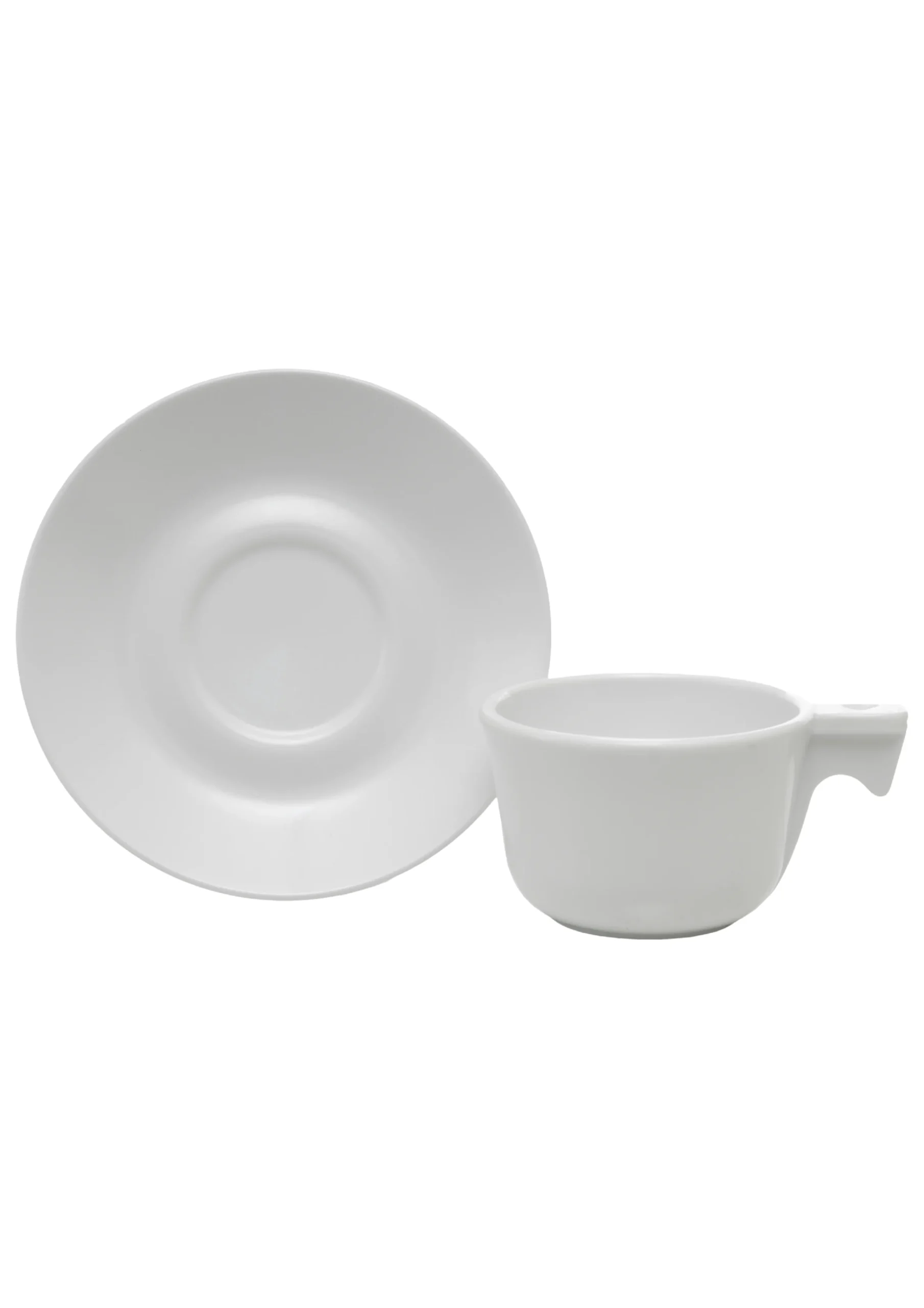 kouvelas white flat tea saucer product code 0024045 & white tea cup product code 0024046