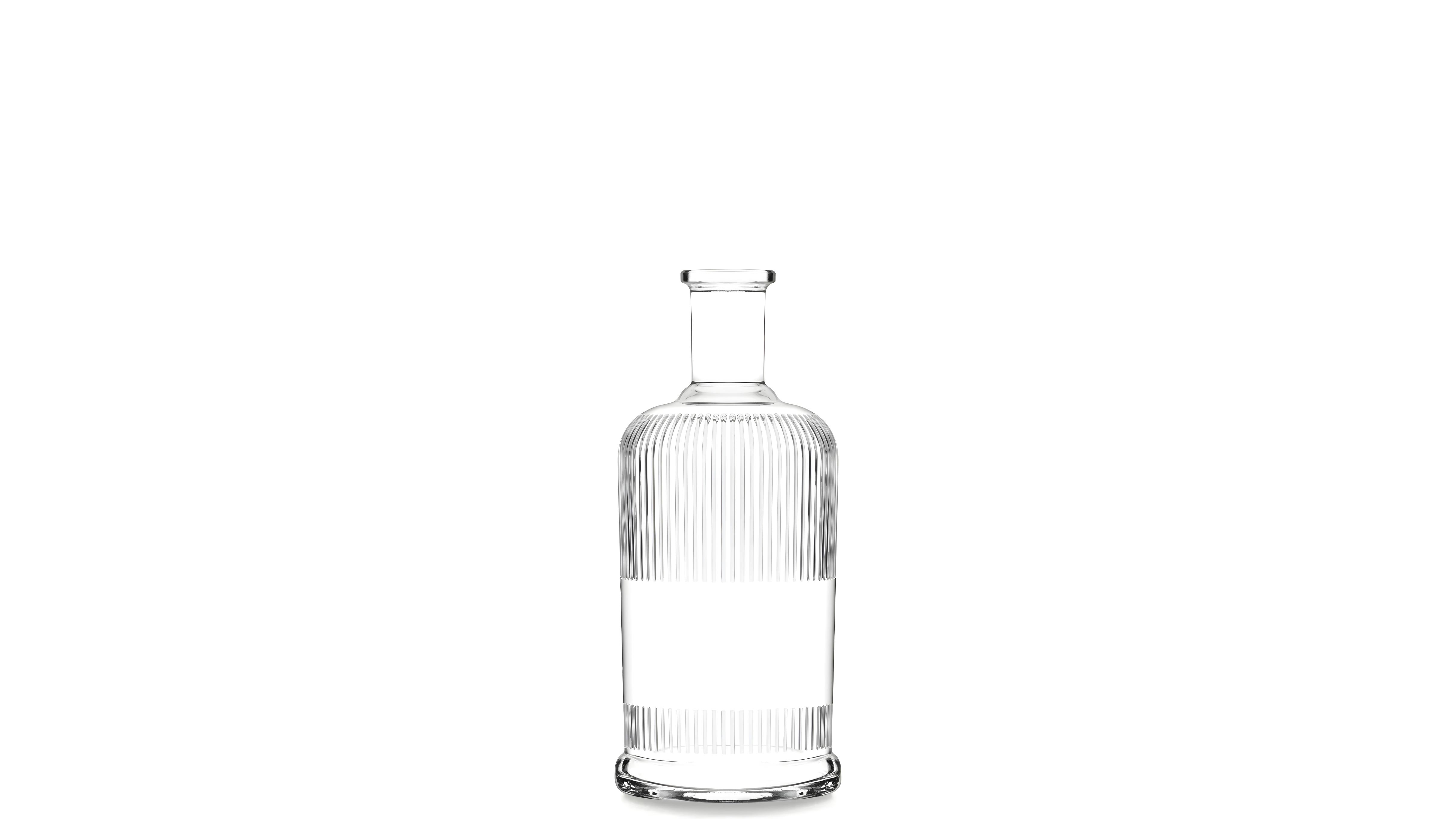 kouvelas origin lines flint glass olive oil & spirits bottle 200 ml bar top closure