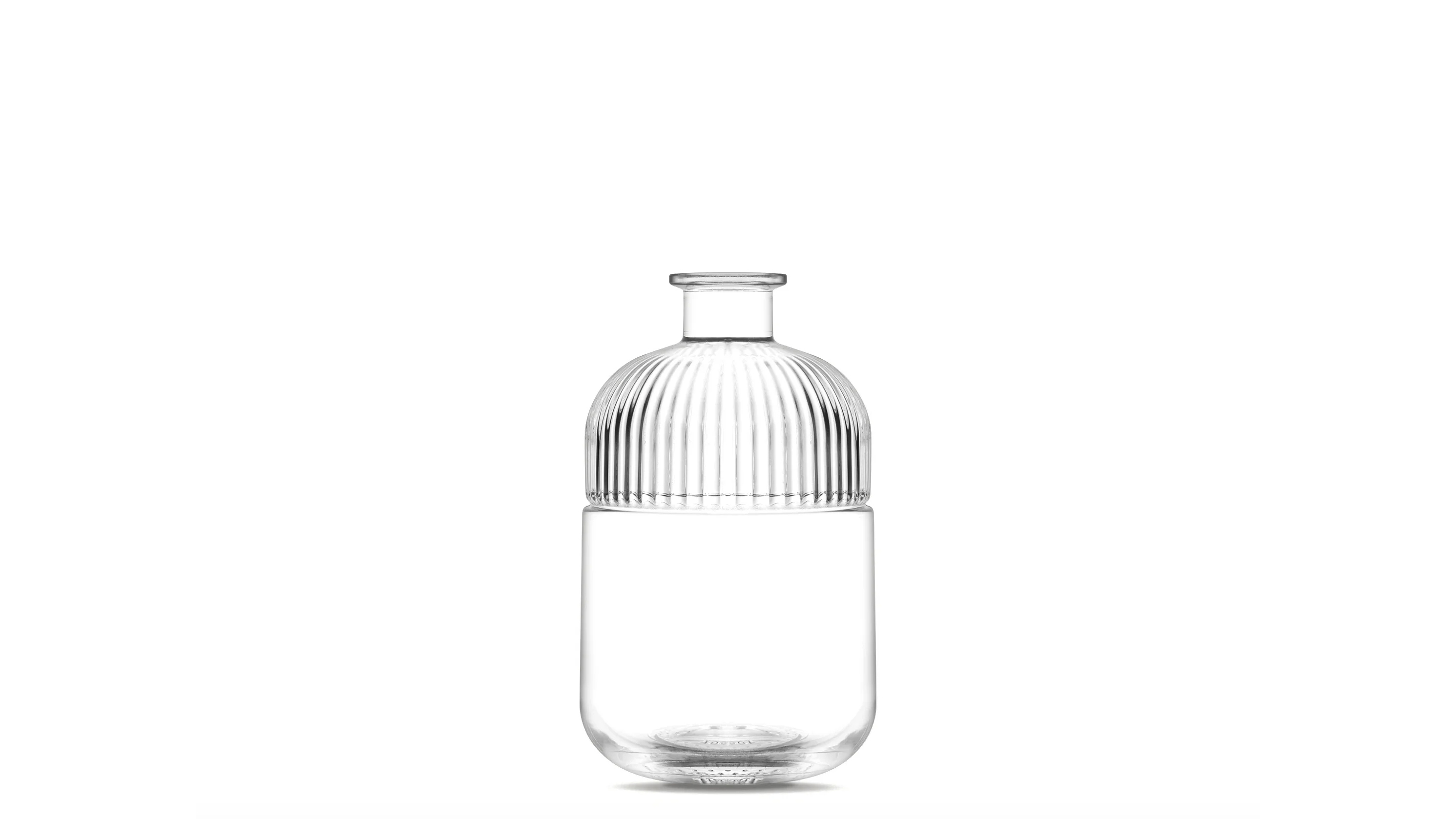 kouvelas macao flint glass olive oil & spirits bottle 200 ml bar top closure