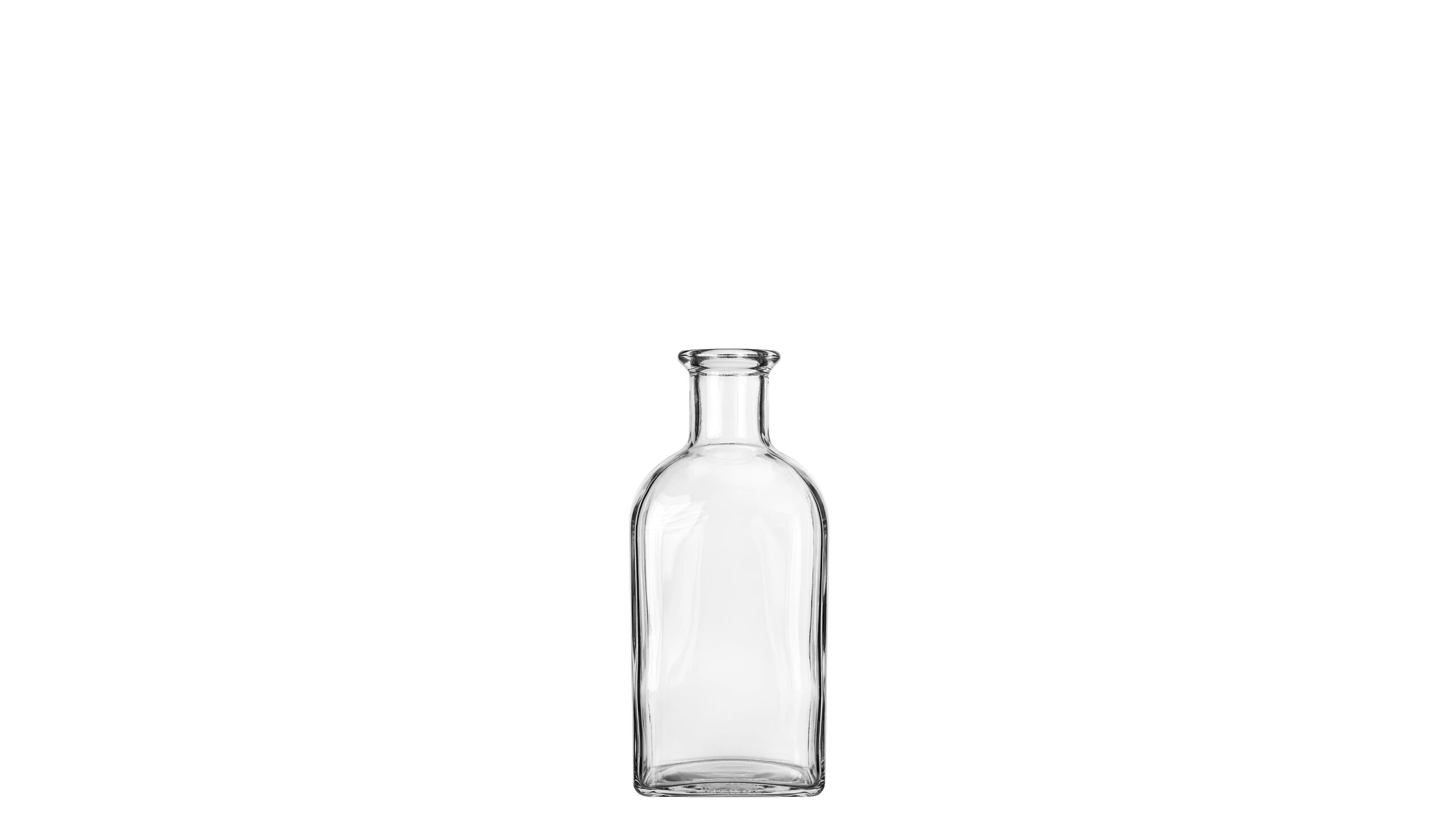 kouvelas vecchia farmacia quadra flint glass olive oil & spirits bottle 100 ml bar top closure