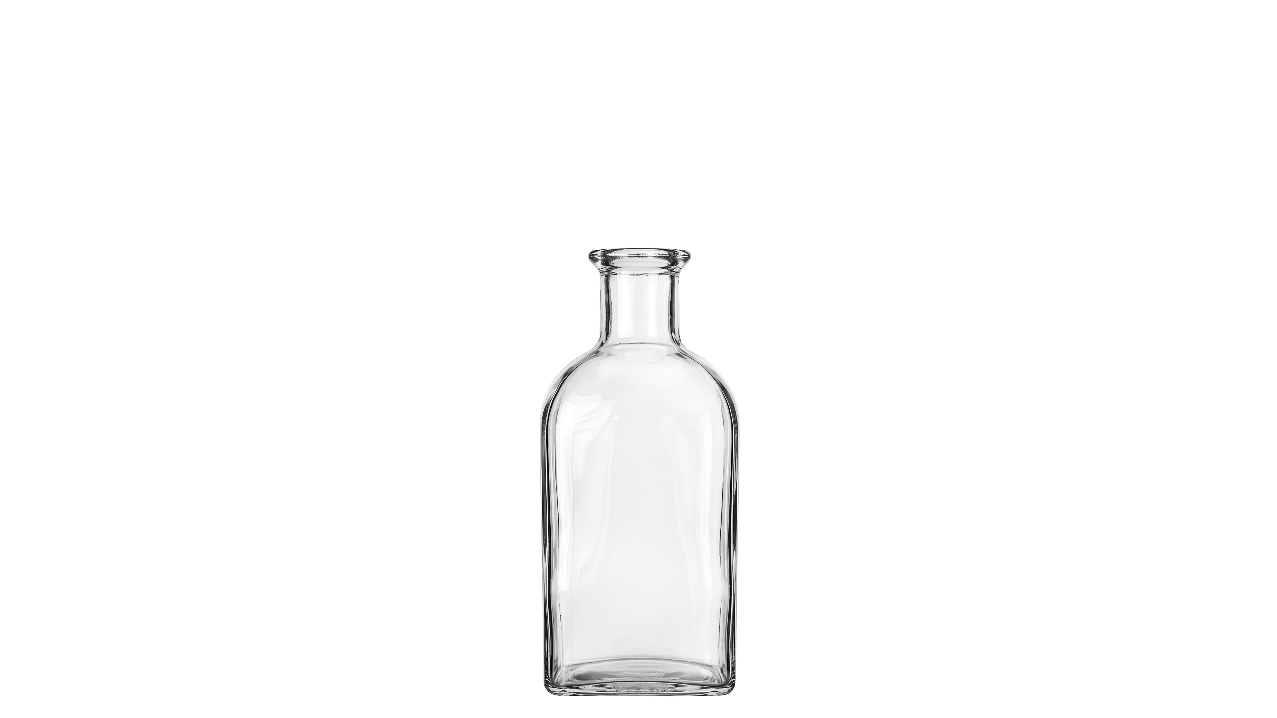 kouvelas vecchia farmacia quadra flint glass olive oil & spirits bottle 250 ml bar top closure