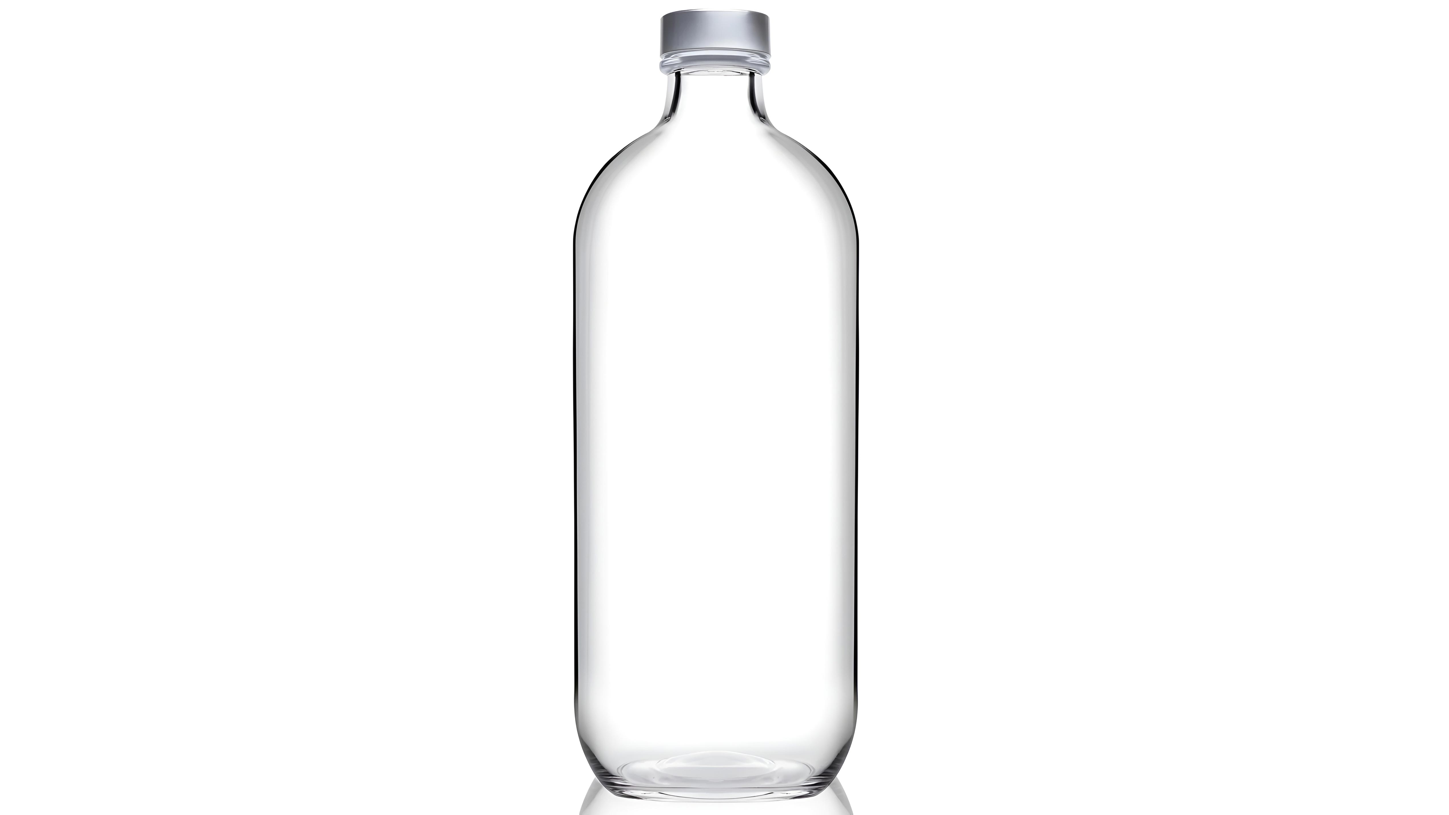 kouvelas iconic flint glass water bottle 1000 ml screw type closure