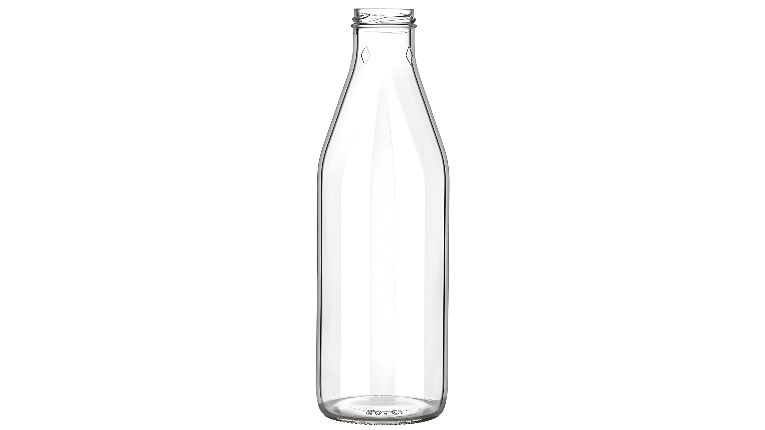 kouvelas latte flint glass water & juices & soft drinks bottle 1000 ml screw type closure