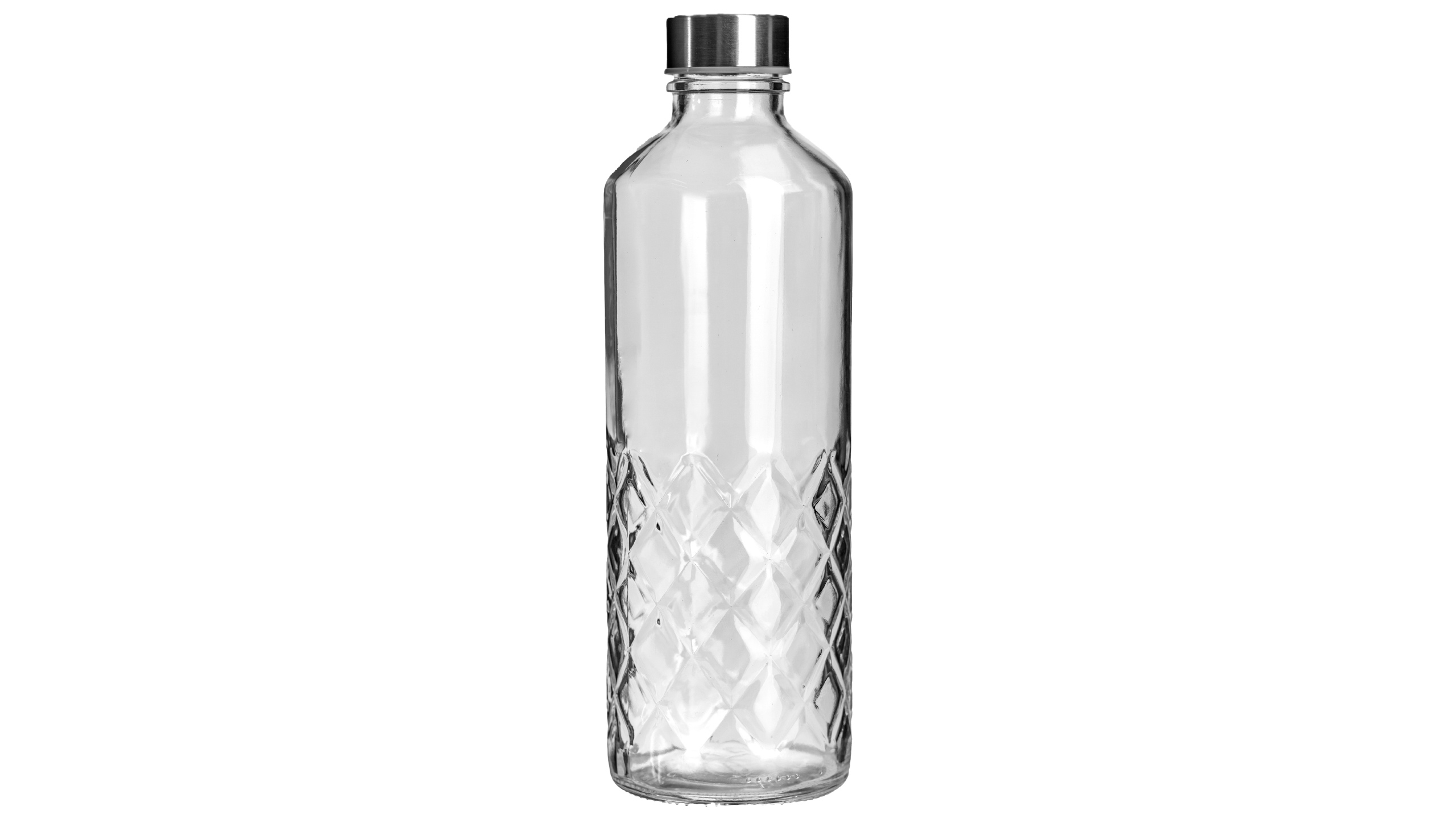 kouvelas diamond flint glass water bottle 1000 ml screw type closure