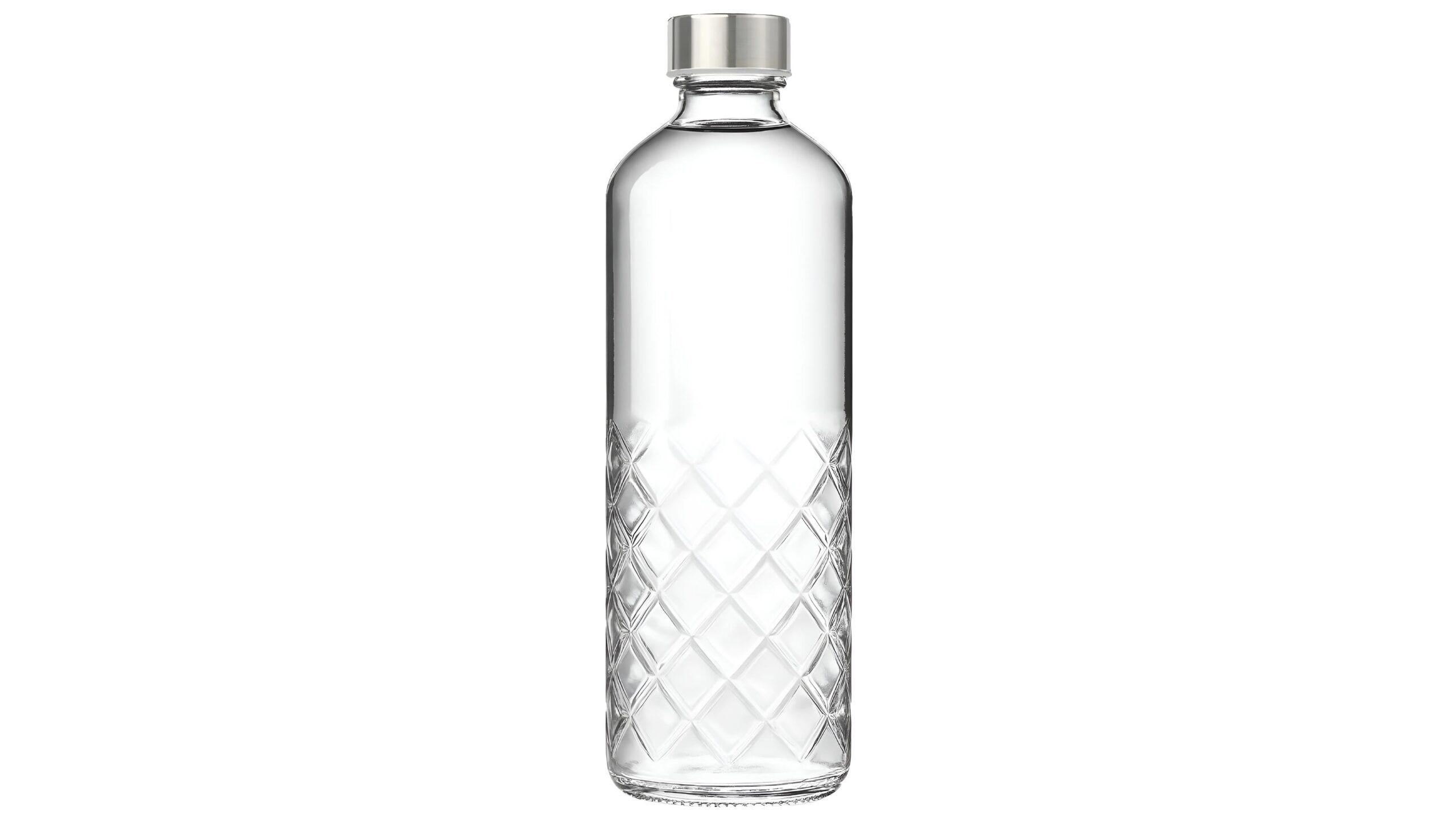 kouvelas diamond flint glass water bottle 1000 ml screw type closure
