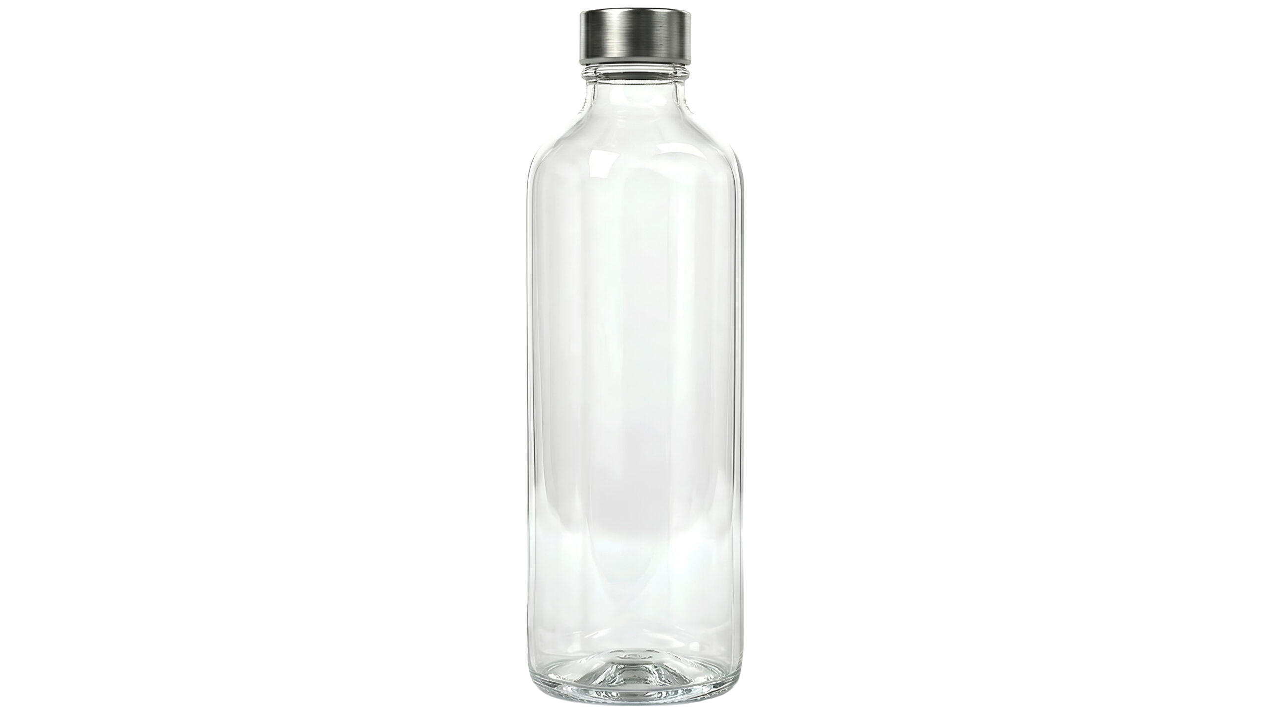 kouvelas plain flint glass water bottle 1000 ml screw type closure