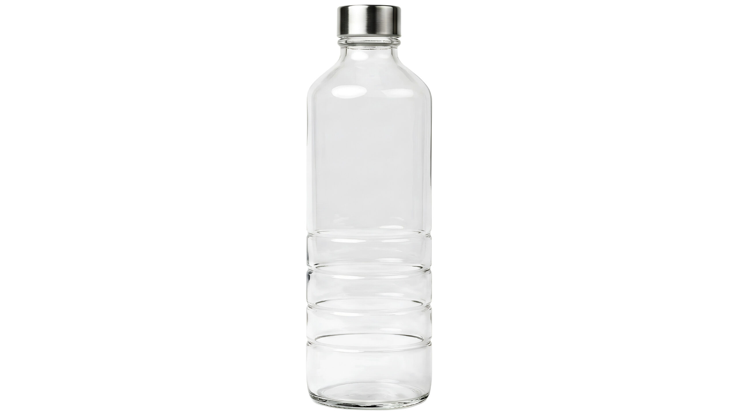 kouvelas stripes flint glass water bottle 1000 ml screw type closure