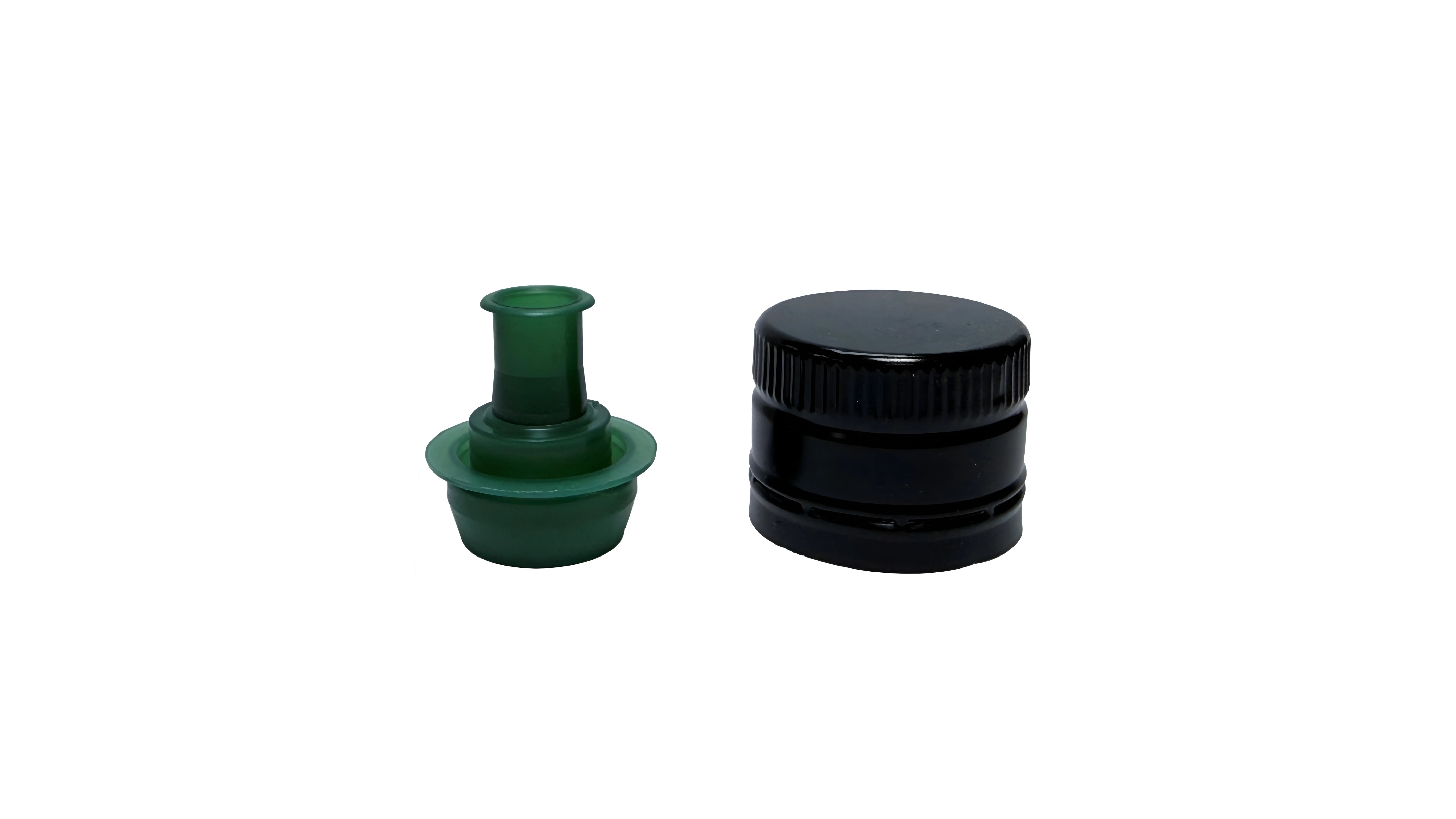 kouvelas pp alouminium galileo post threaded closure with pourer green color 32,5 x 24 mm